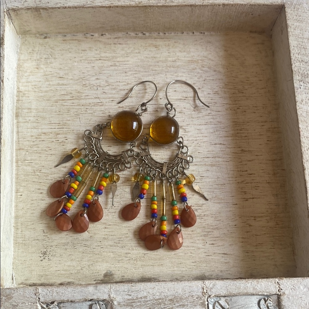 Bohemian Multicolor Beaded Earrings